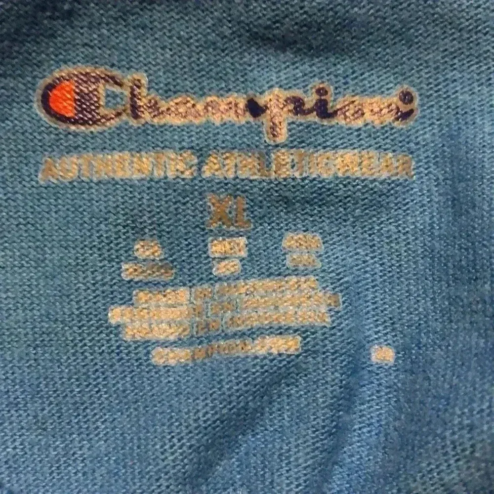 Champion- Blue and Green Striped Long Sleeve Boxy Shirt - Image 8