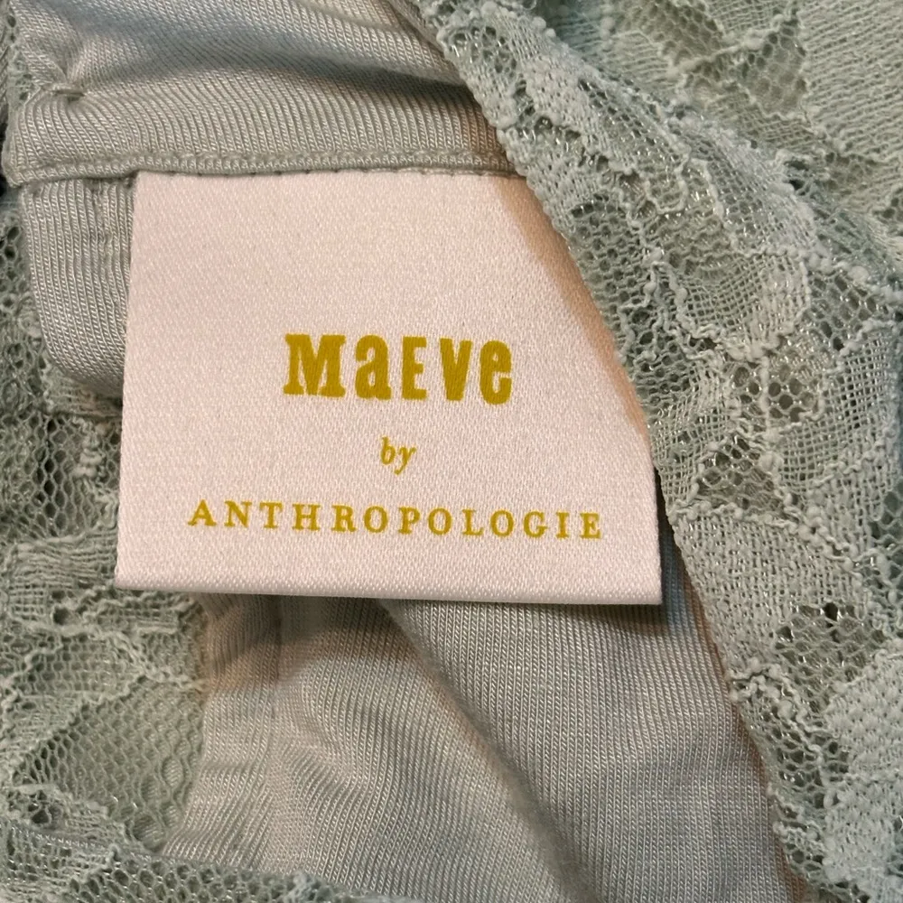 Anthropologie Maeve Women Mini Dress Green Sleeveless Mock Neck Size L NWT - Image 5