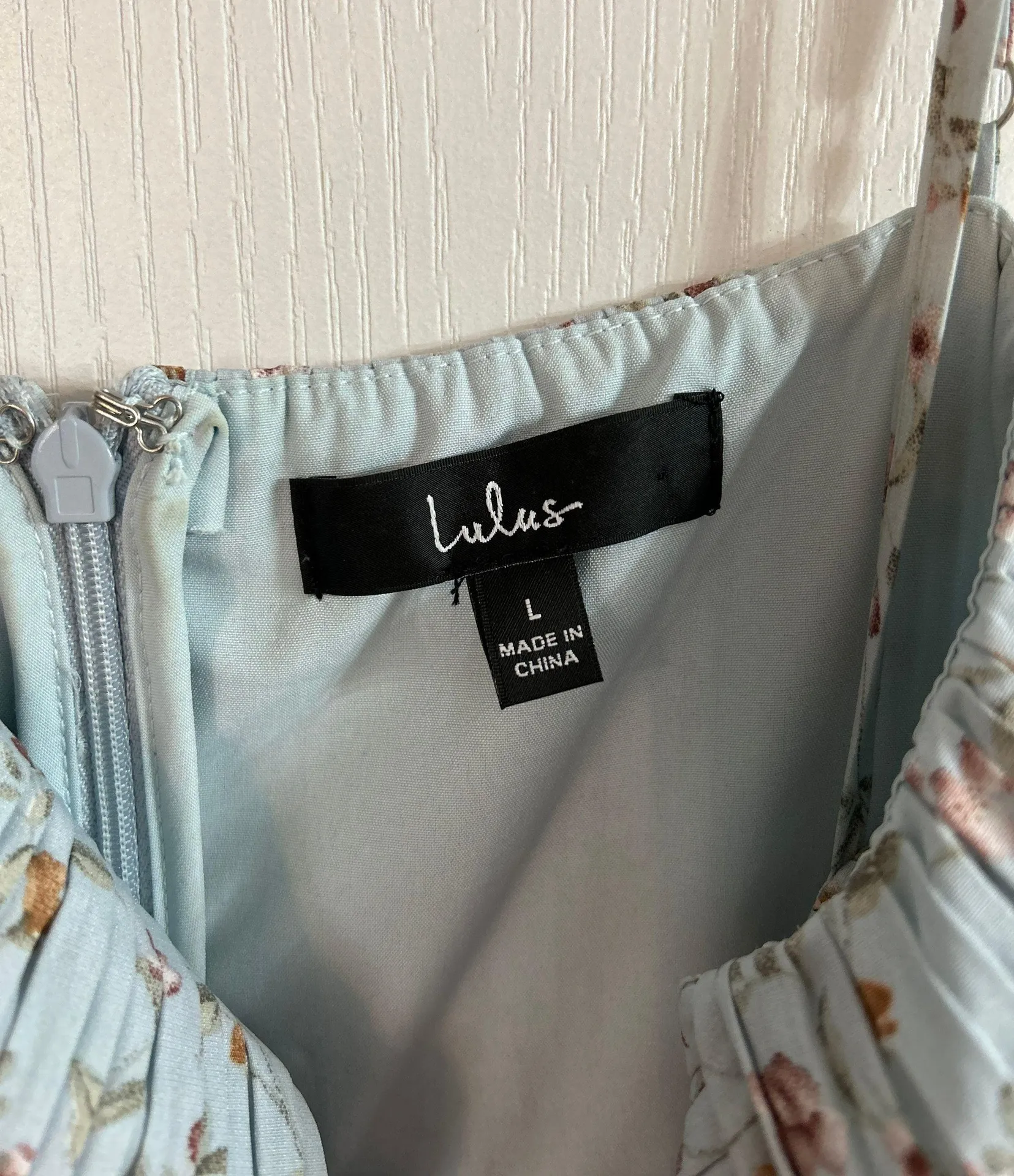 Lulus Blue Floral Print Tiered Bustier Midi Dress I Womens | Large - Image 4