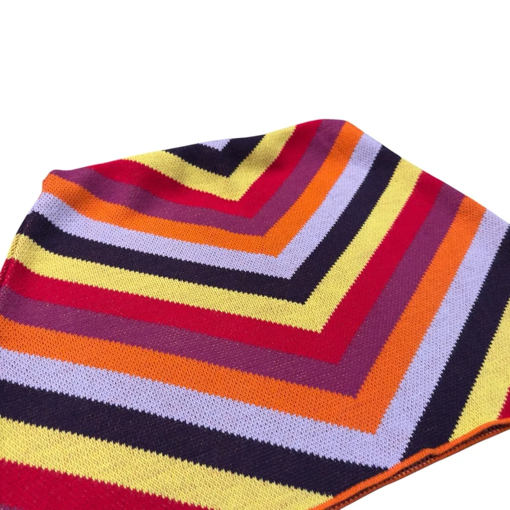 Rokoko Retro Knit Chevron Mini Skirt‎ – Bold & Colorful, Size XL - Image 3