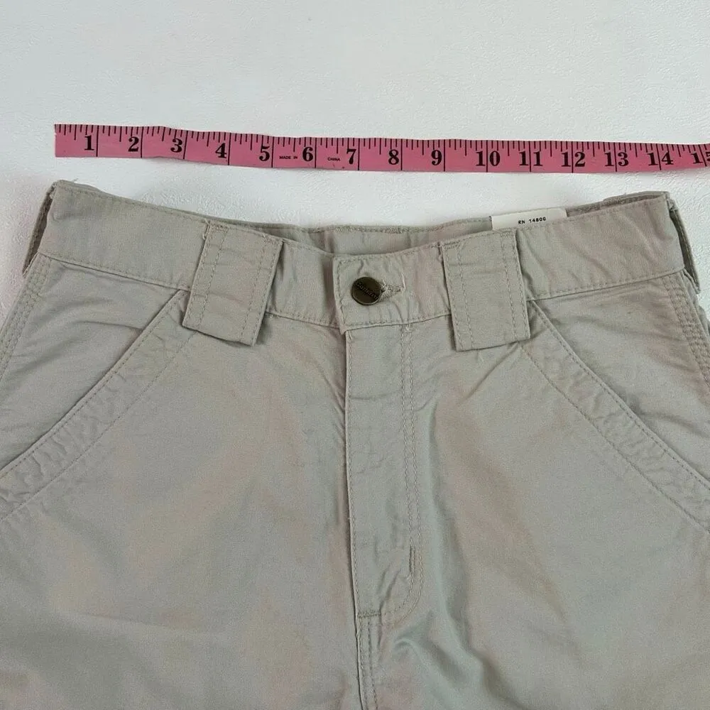 Carhartt Cargo Work Shorts Men’s 28 Khaki Beige Cotton Workwear Utility Pockets - Image 8