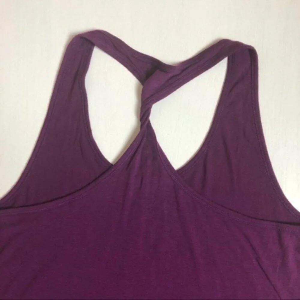 Reebok  Womens Athletic Sporty Graphic Workout Tank in Purple - Image 5
