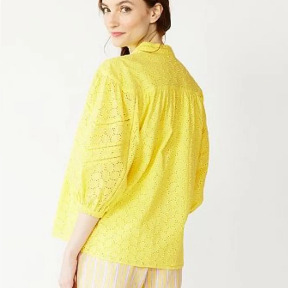 Draper James Yellow Eyelet Shirt - Image 7