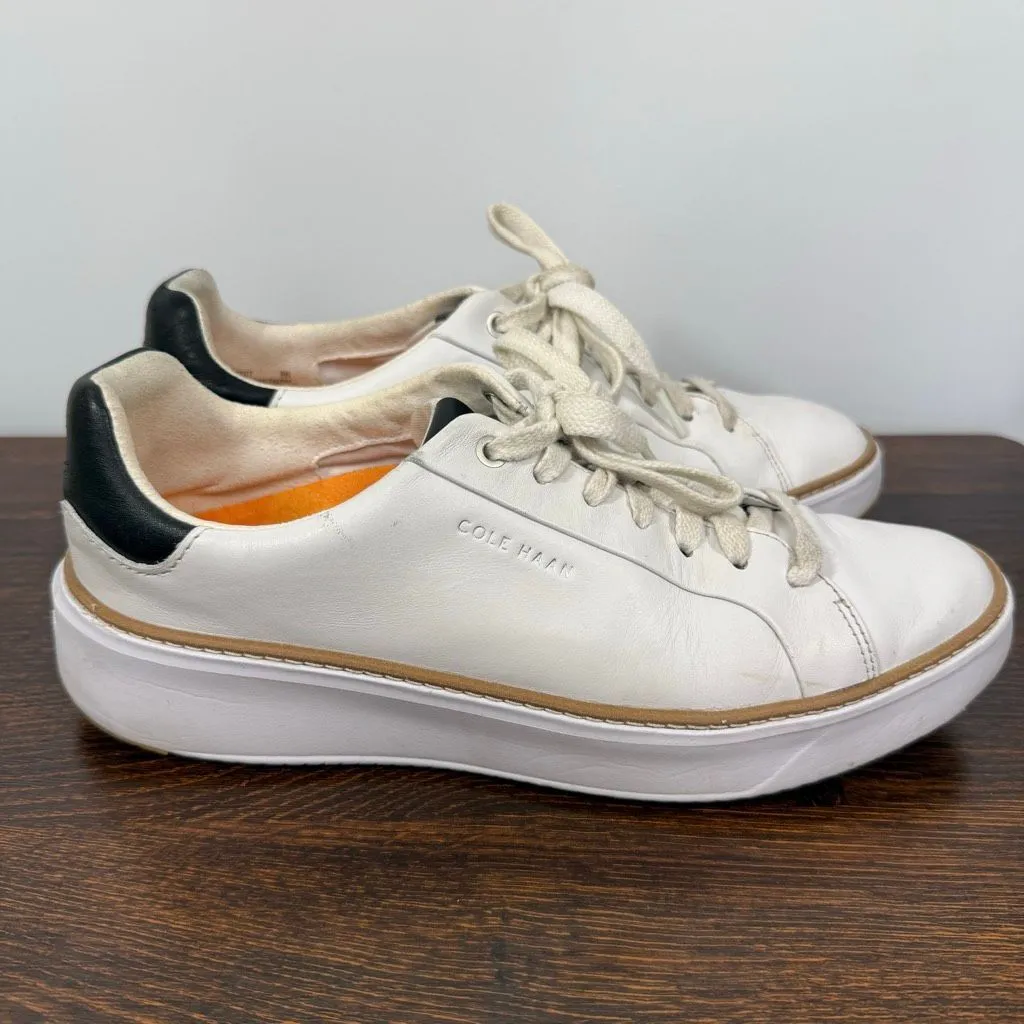 Cole Haan Women’s GrandPro TopSpin white leather athletic sneaker shoe size 9 - Image 3