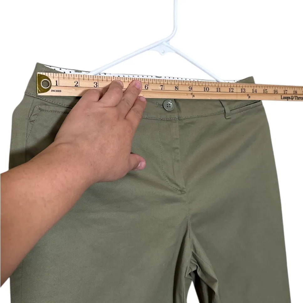 Talbots Green Perfect Crop Pants,Size 2P,Made in Indonesia,98% Cotton,2% Spandex - Image 7