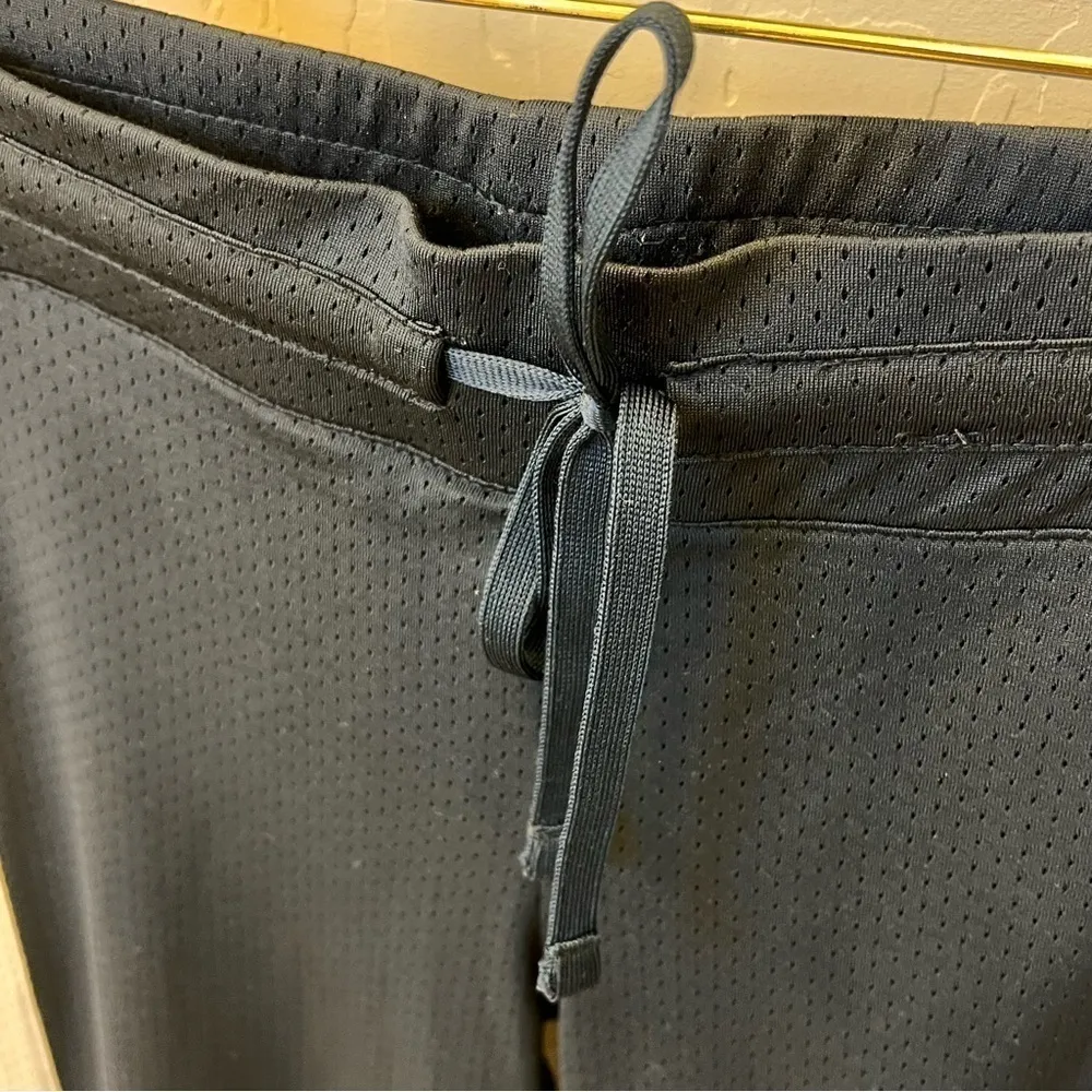 Nike straight leg pants, split hem w snaps, perforated, fully lined, navy blue S - Image 6