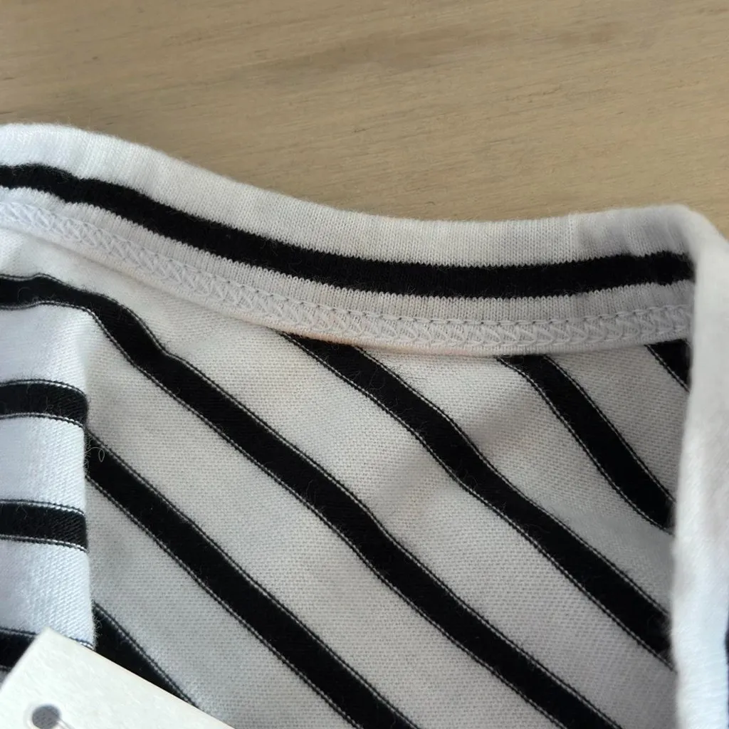 Madewell Cotton Perfect Crewneck Tee in Jet Black, Size XXS - Image 5