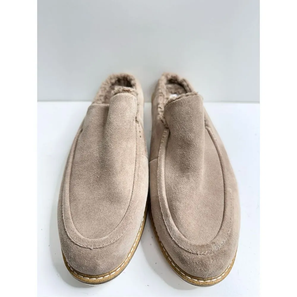 Me too Mules Womens Size 10 Tan Leather Upper Hayley Shearling Slip On Shoes - Image 3