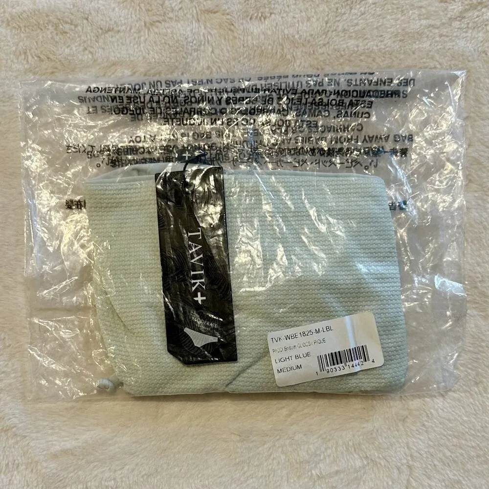 NWT Tavik Ricci Bottom Glossy Pique Adjustable Tie Sides in Light Blue - Image 5