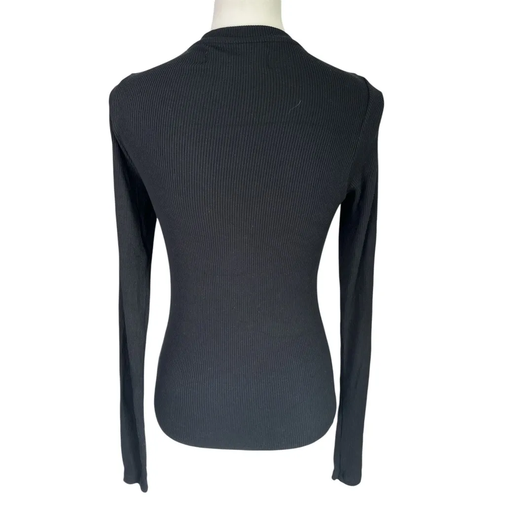 SPRWMN Long Sleeve Baby Tee in Black Small New Womens Long Sleeve Top - Image 7