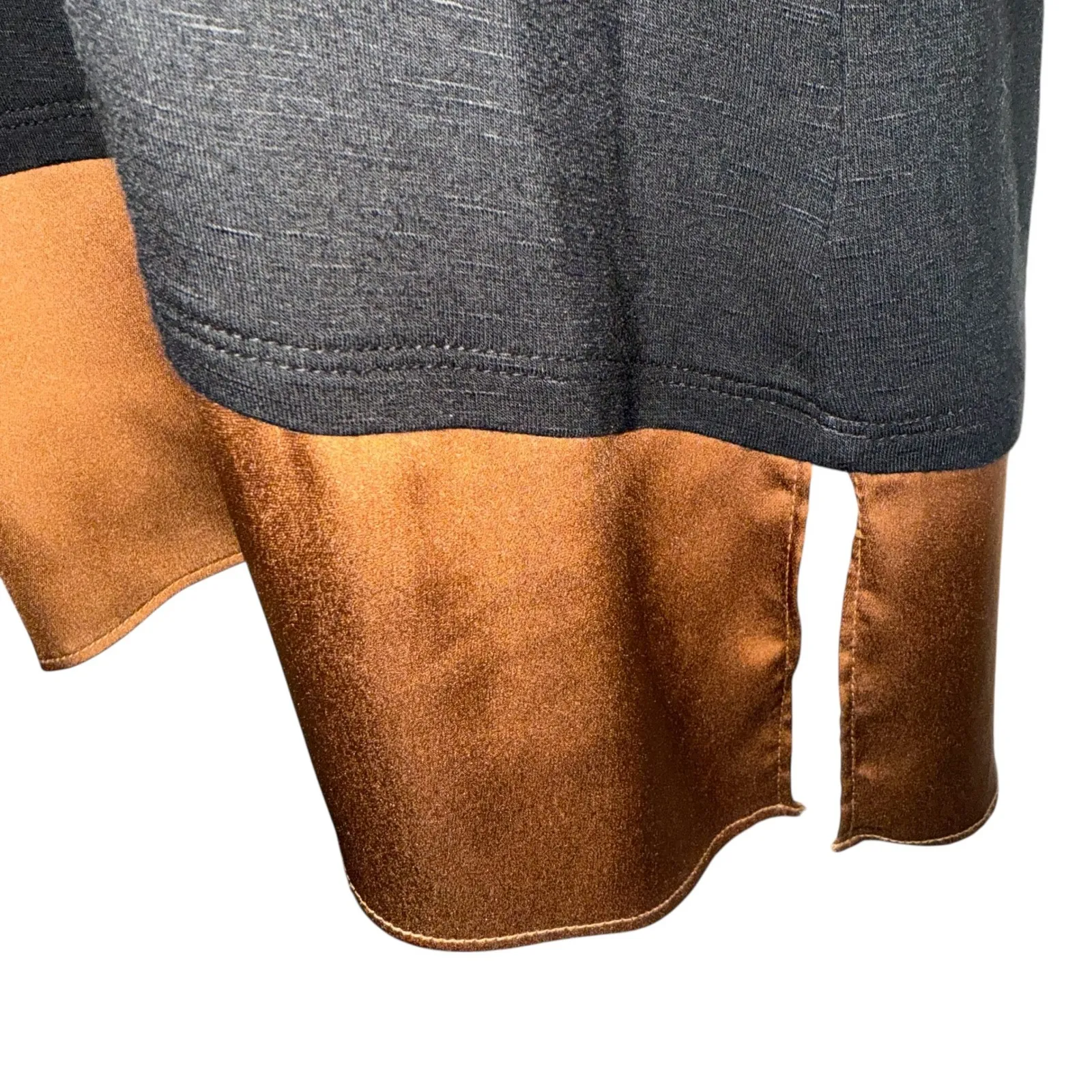 WHITE HOUSE BLACK MARKET Black‎ 3/4" Sleeve Cognac Woven Hem NWT Size XXS - Image 5