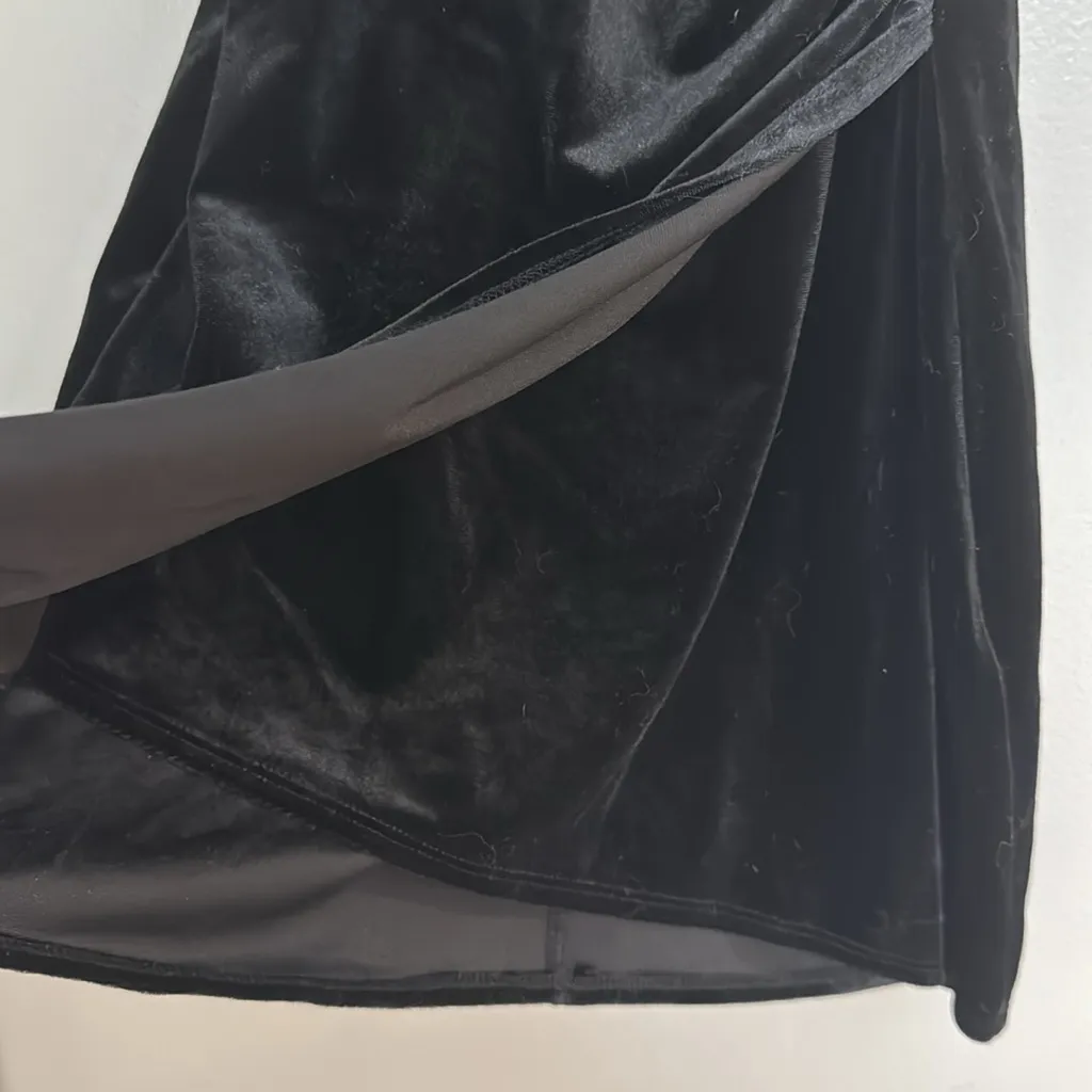 MOVING SALE - Black Velvet Asymmetrical Forever 21 Mini Dress - Image 6