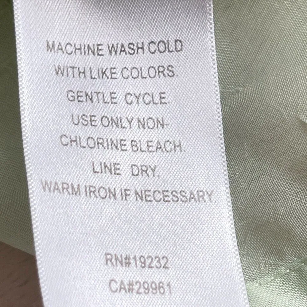 Alfred Dunner Embroidered Floral Shirt Womens Sz 6P Green Long Sleeve Boho Fairy - Image 13