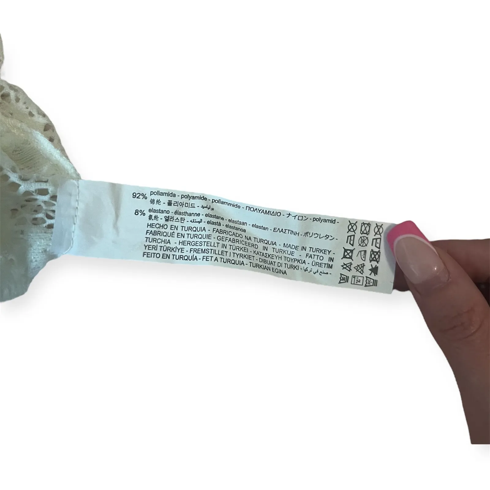 Zara White Floral Lace Short Sleeve Mesh Blouse Top Romantic Feminine Sz Small - Image 7