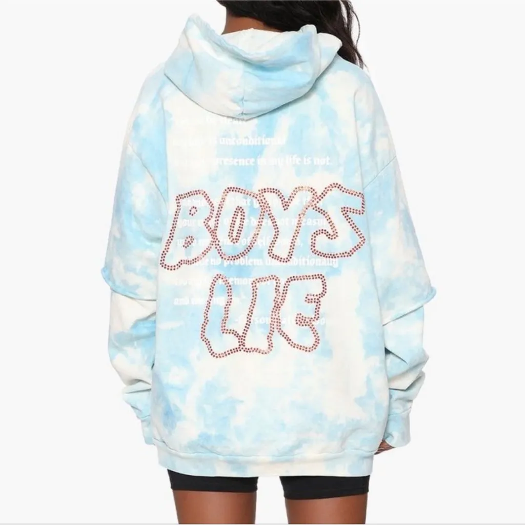 Boys Lie Tie Dye Twofer Remix Sweatshirt Onesize Sold Out Limited Edition $280 - Image 6
