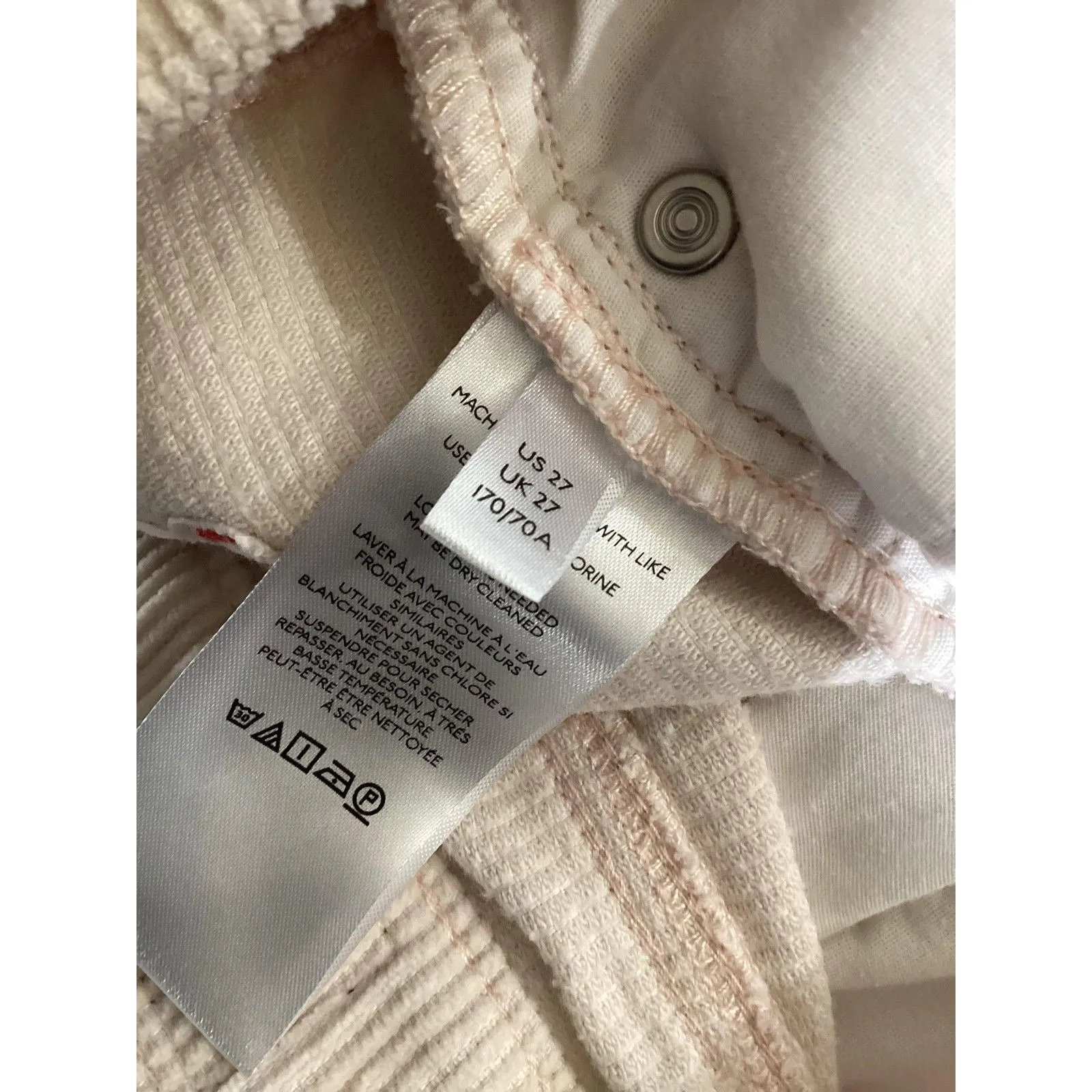 BDG Urban Outfitters Pants Womens 27 Ivory Mom High-Rise Corduroy 5-Pocket Soft - Image 7