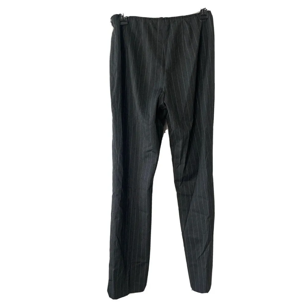 DKNY Womens Size 2 Gray Pinstripe Career Work Dress Pants - Image 3