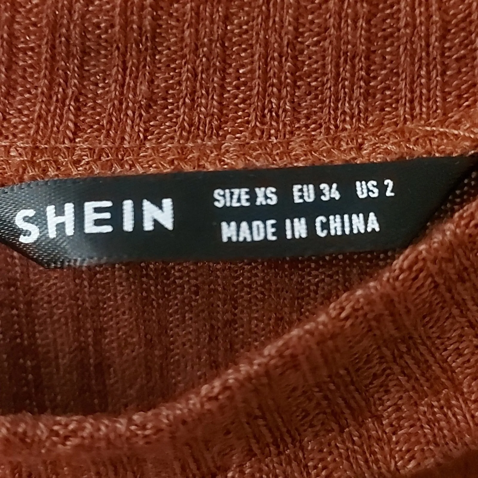 SHEIN Mock Ribbed Turtleneck Top 2 Cut Out Casual Boho Coquette Girl Rocker - Image 6