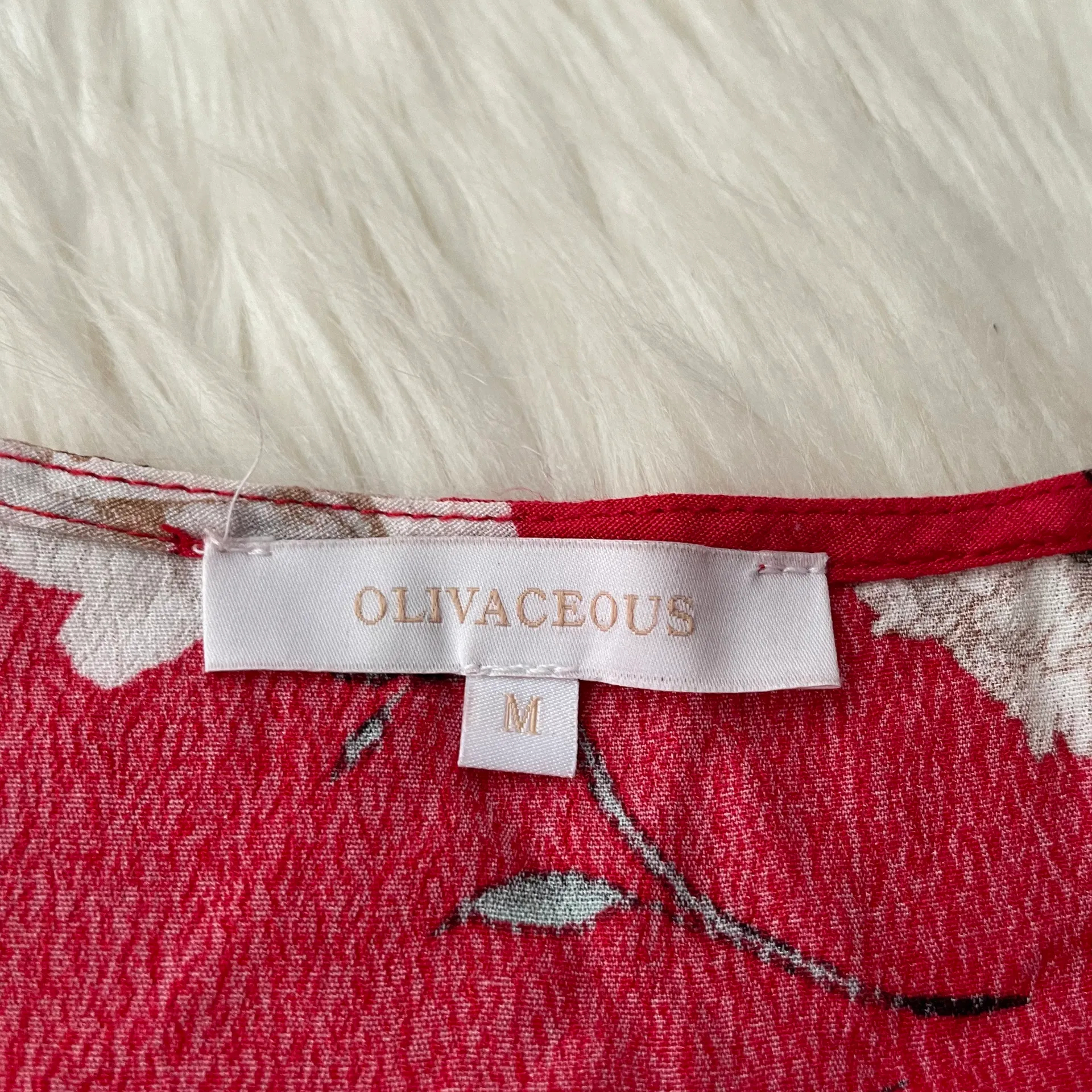 Red Floral Wrap Dress - Image 6