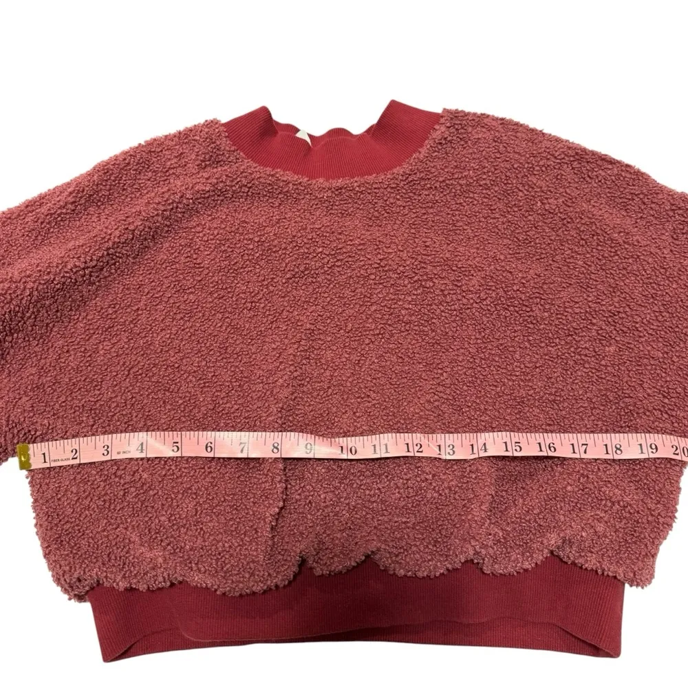 Fabletics Malia Polar Fleece Pullover Dark Rouge Sweatshirt - Image 10