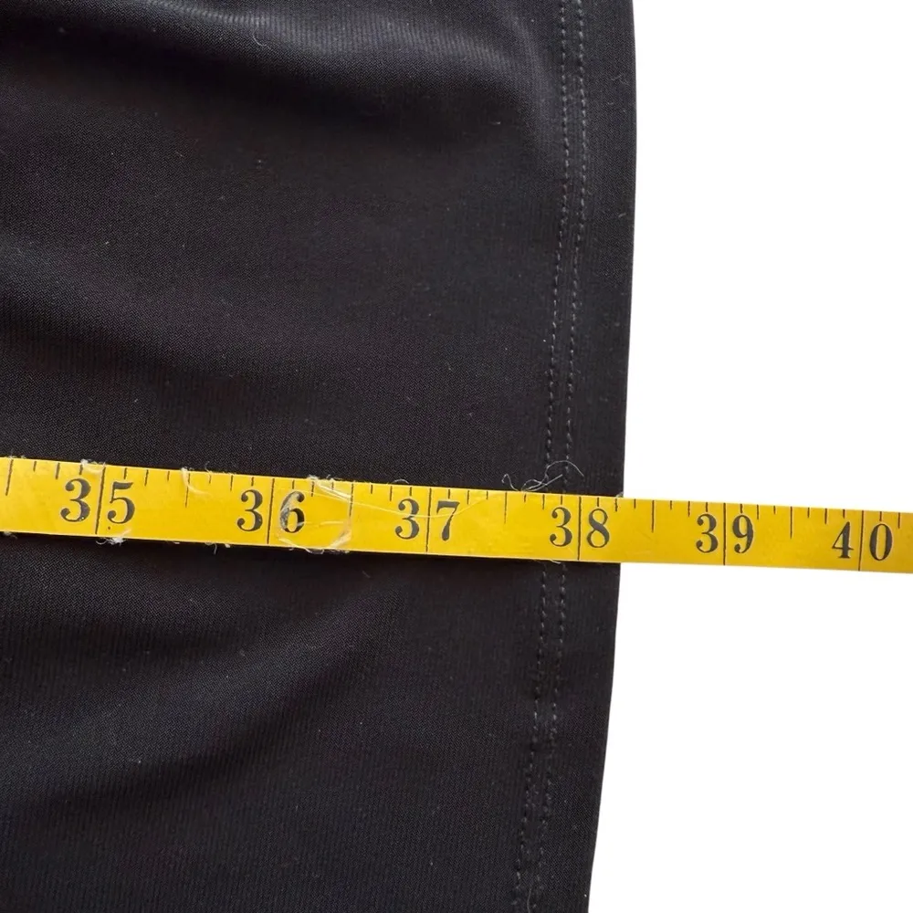 Julian Taylor Black Swing Evening Dress Pleated Neck Jeweled Trim Size 12 Event - Image 7