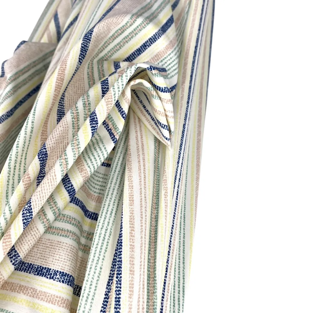 BCBGeneration Striped Midi Dress Draped Pockets Spaghetti Straps - Image 6