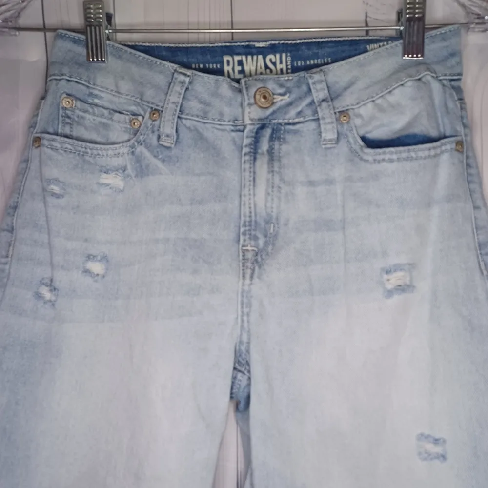 Rewash Vintage Reunion High Rise distressed cropped skinny jeans with frayed hem - Image 2