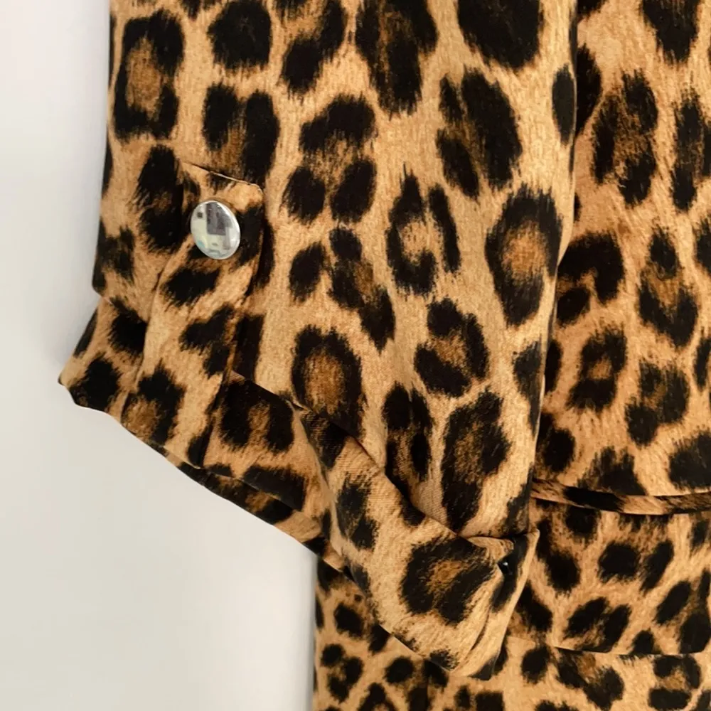 ZARA Leopard Print Blazer Animal Jacket - Image 3