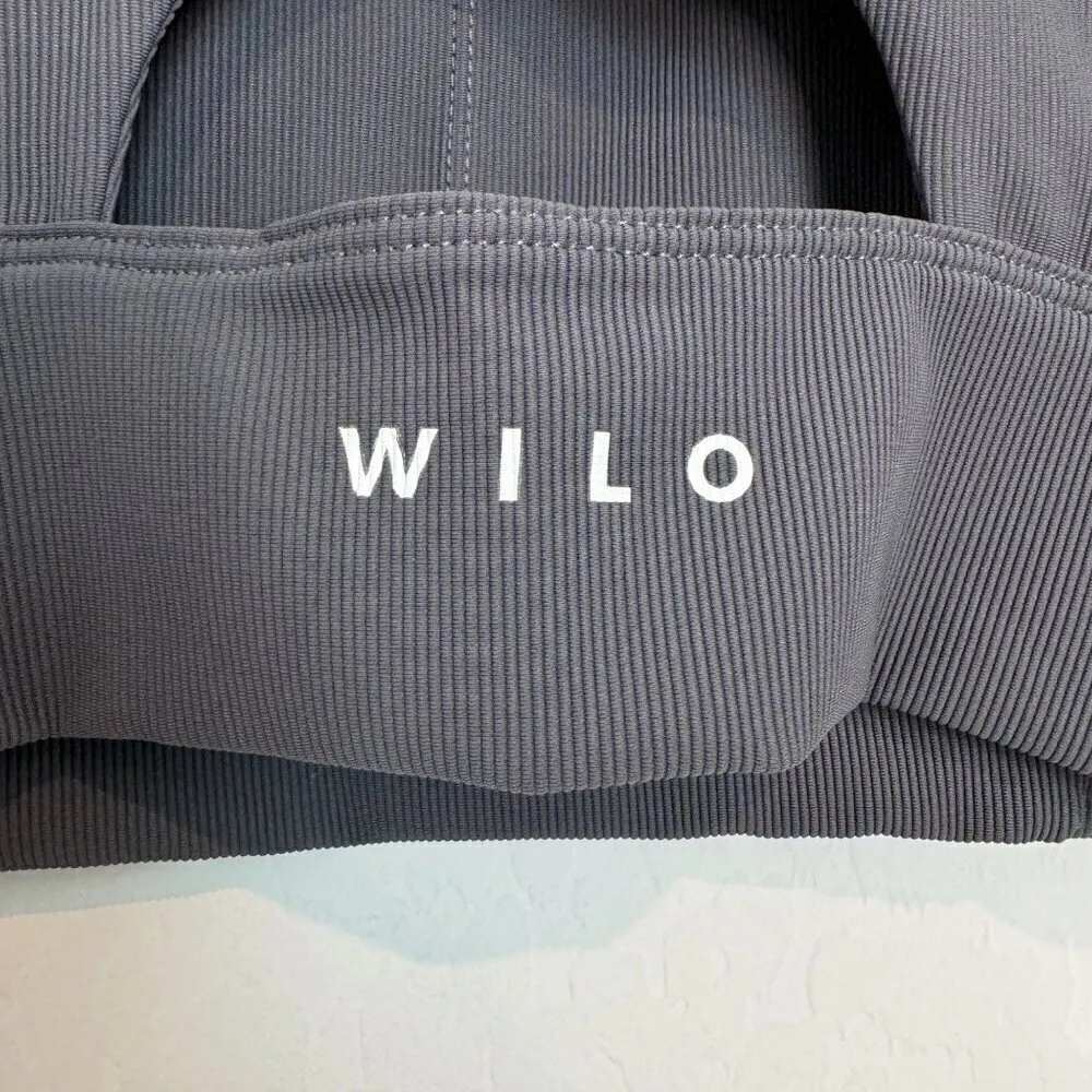 WILO The‎ Label Women's Athletic Workout Base Sports Bra in Gray Size XS - Image 6