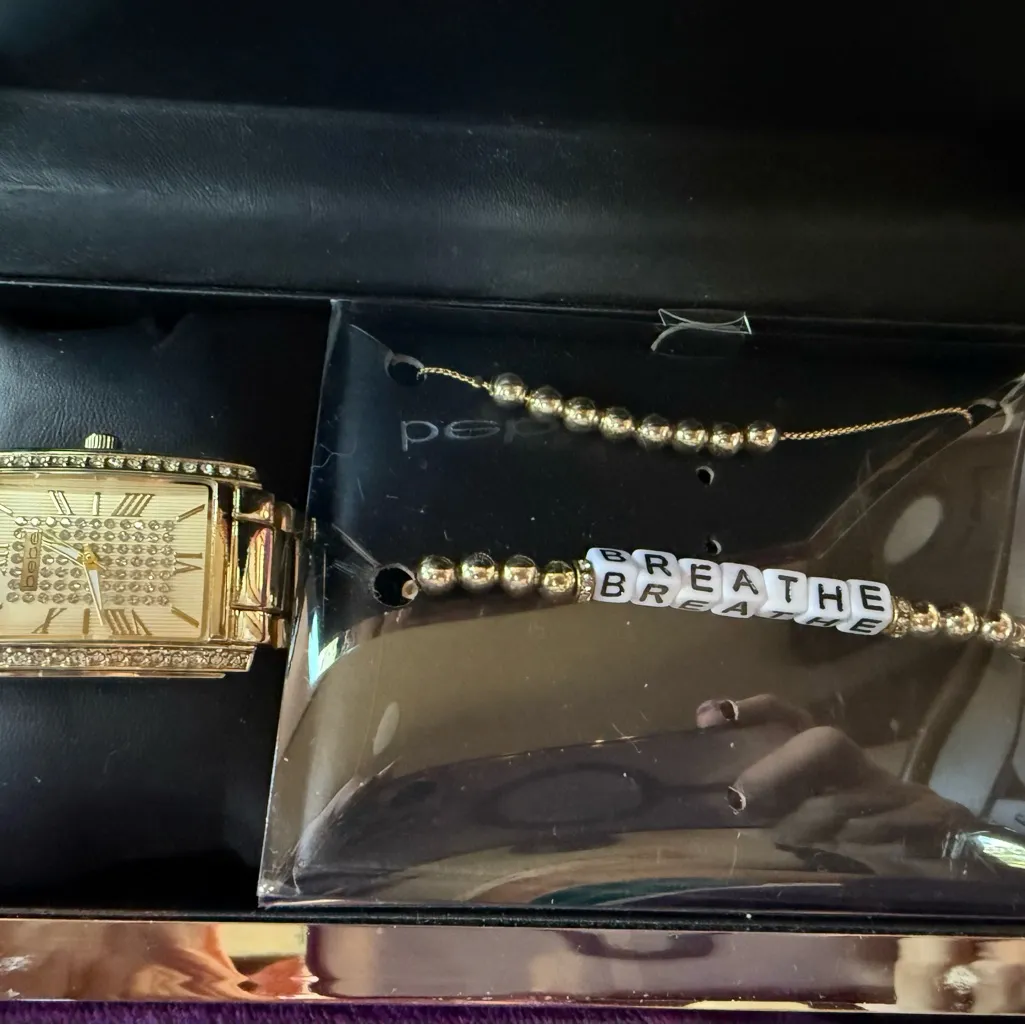 Bebe Gold Tone Watch and Bracelet Set NWT - Image 3
