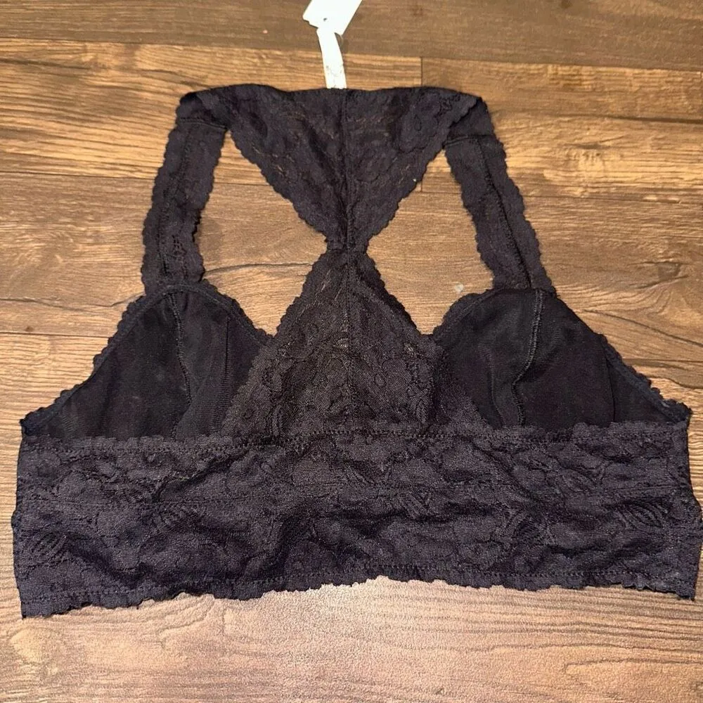 Intimately Free People black lace racer back L Galloon bralette - Image 6