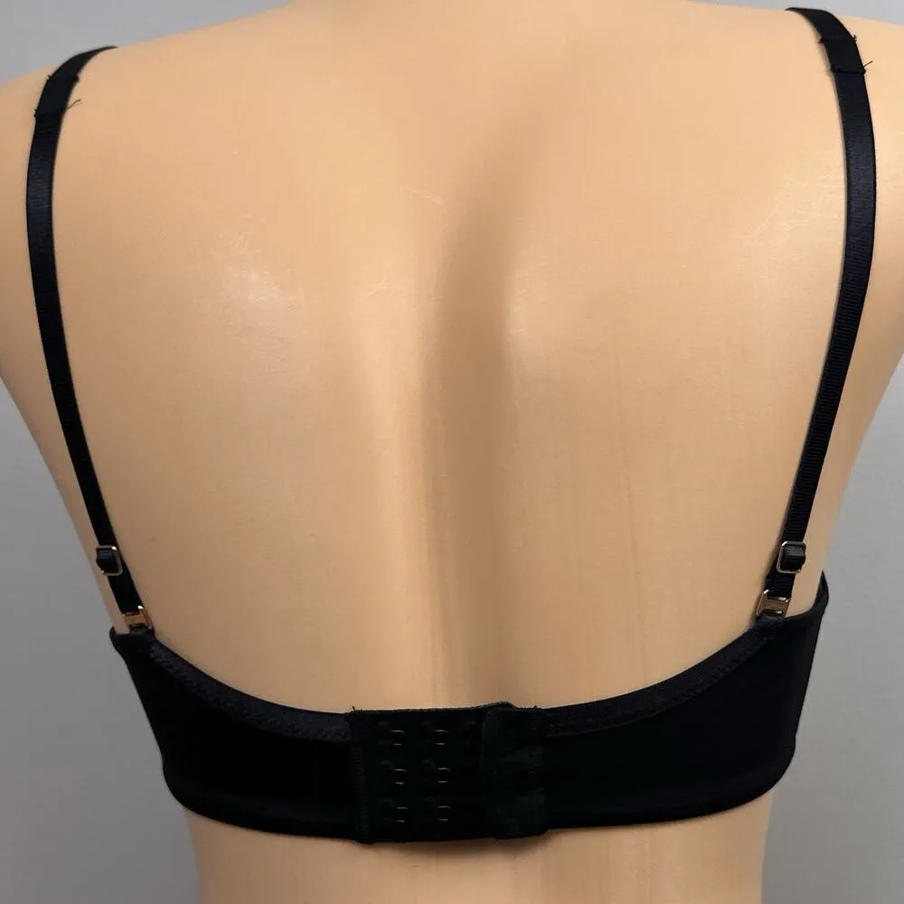 Spanx Bra La Mode Bra 32C Balconette Black Lined Underwire Lined - Image 4