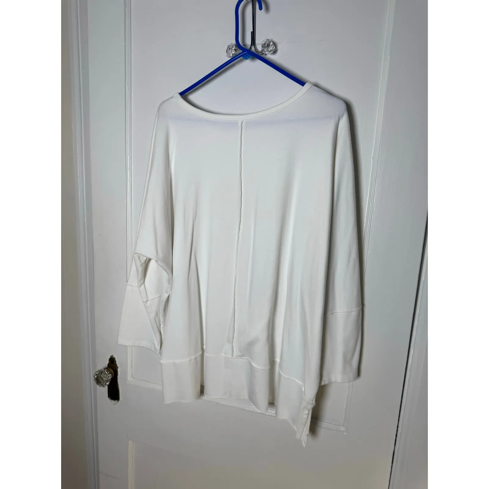 Spanx  White Dolman Oversized Sweatshirt Minimalist 3/4 Sleeve Women's Plus 1X - Image 8