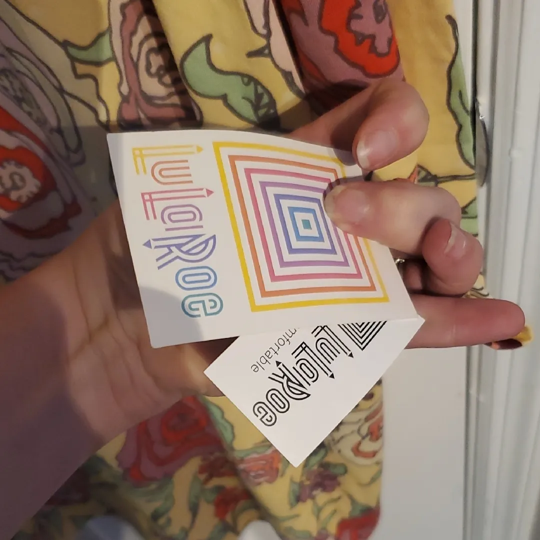 LuLaRoe Debbie  Long Sleeve Dress - Red and Purple Floral - Image 5