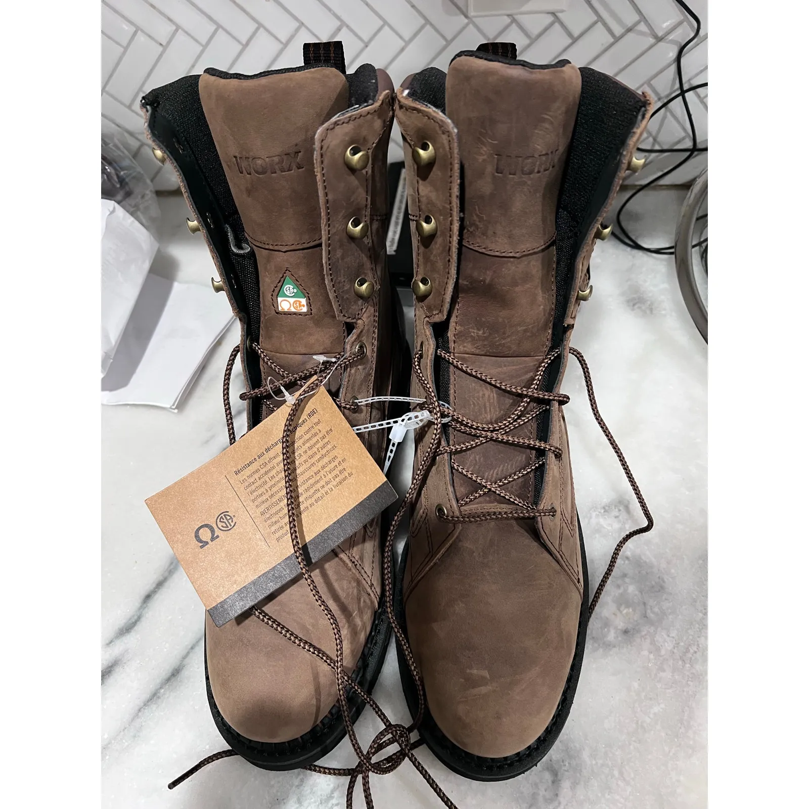 WORX 5910 Composite Toe Waterproof Work Boots Mens 10.5 EH PR ASTM F2413 - Image 5