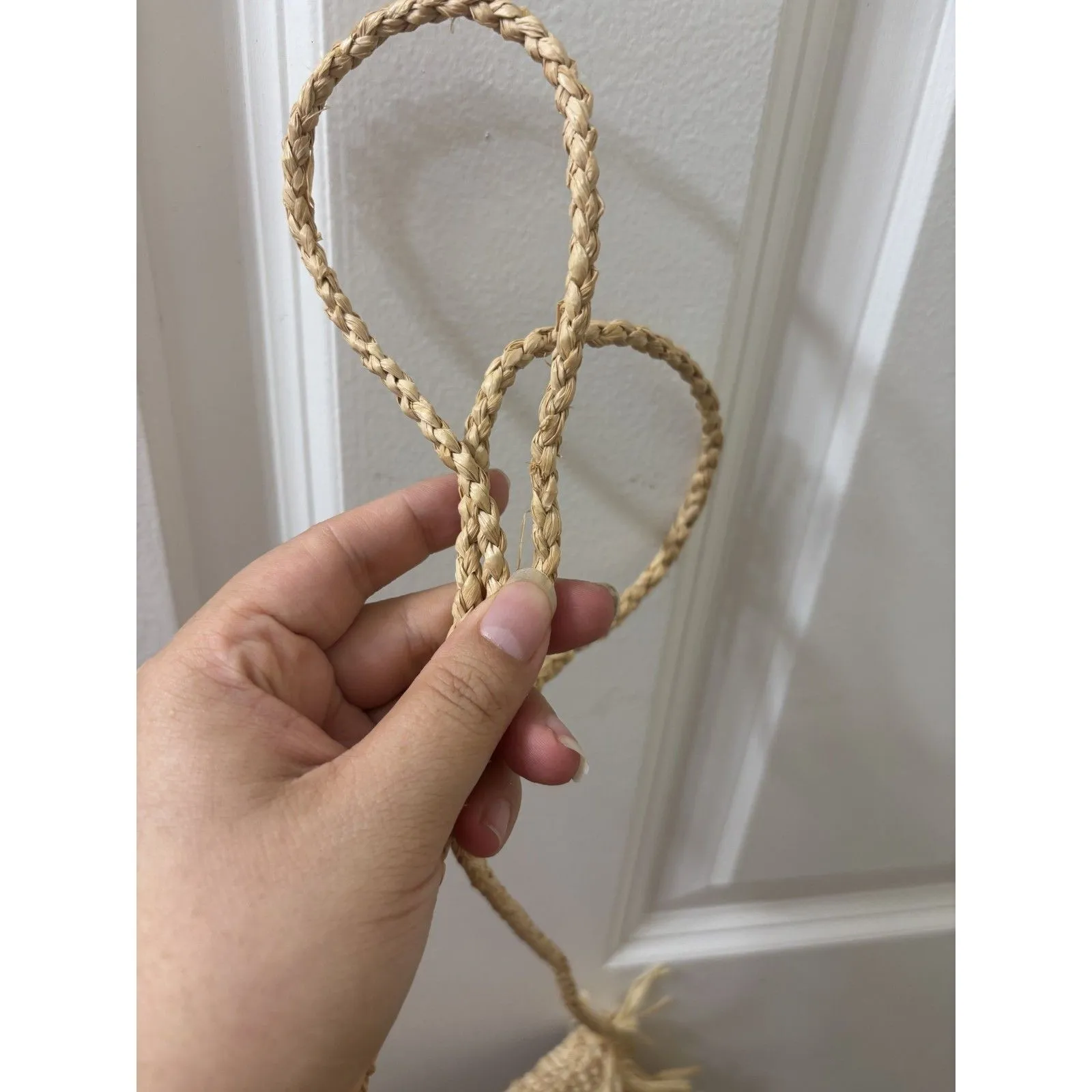 Mar Y Sol Lila Raffia Straw Bag Crossbody Purse Natural Handmade Boho Coastal - Image 10