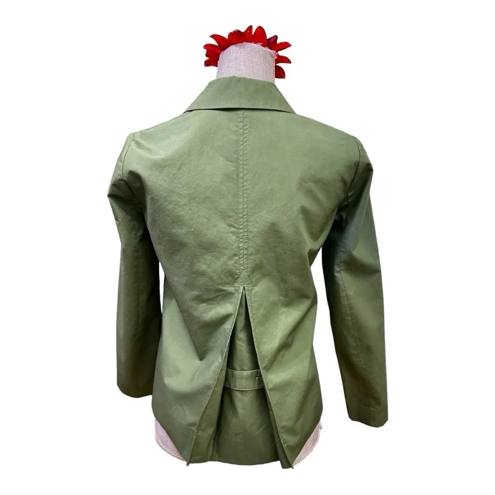 J. Crew Swing trench in Japanese cotton, cropped short Trench, Olive Khaki, OP - Image 5