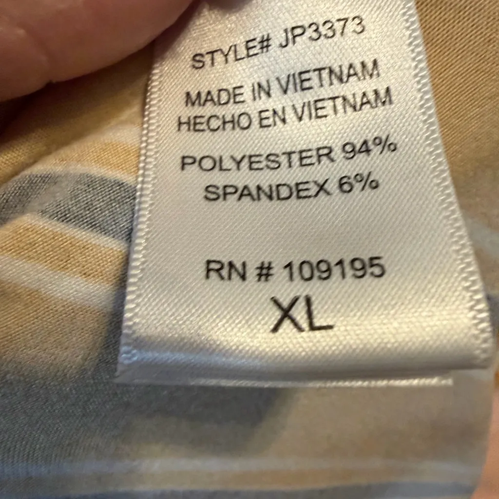 Love J Striped Yellow And Blue Jumpsuit gathered hem strapless Size XL Bodycon - Image 13