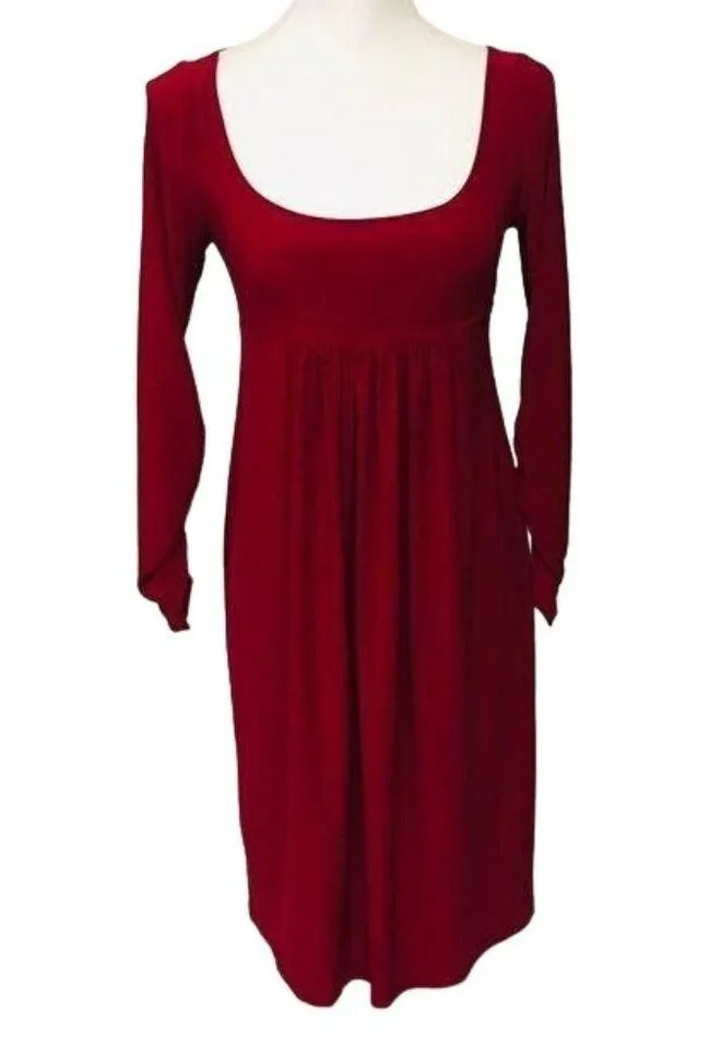 Norma Kamali Dress Womens S Used Red Stretch Excellent Used Condition - Image 1