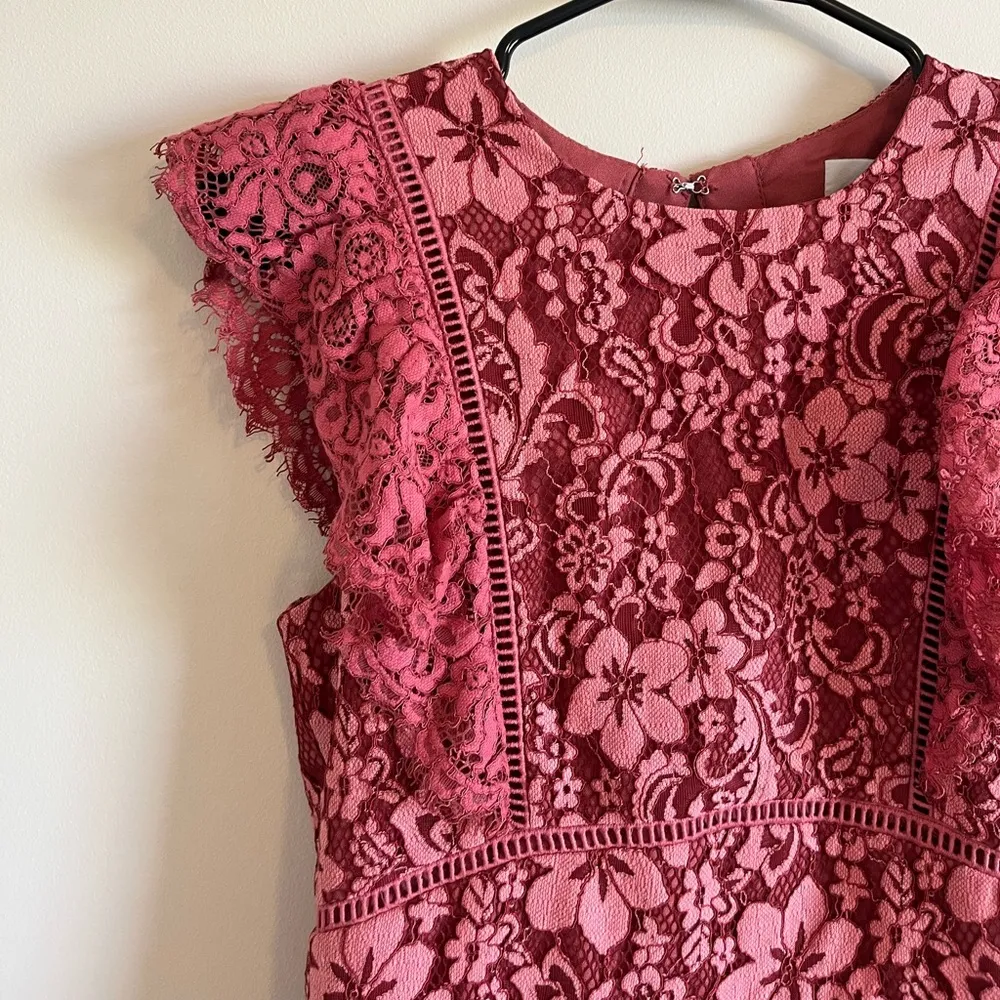 [Adelyn Rae] NWT Lace Cocktail Minidress- Size XS in Pink Rose - Image 5
