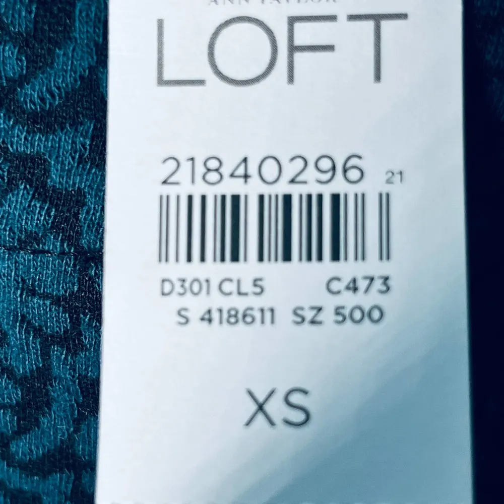 Ann Taylor Loft 3/4 Sleeve Jacquard Shirt New XS - Image 6