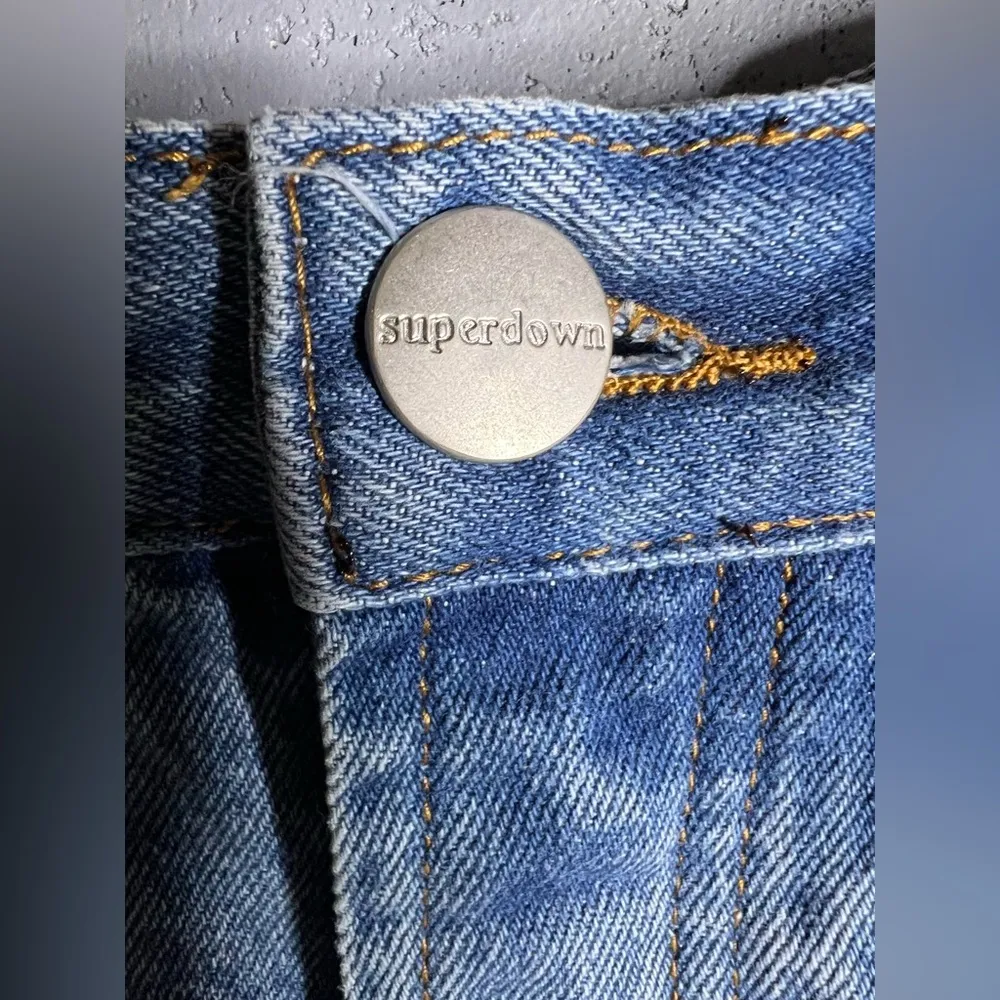 superdown  Revolve Button Fly Jean Shorts size 26 - Image 6