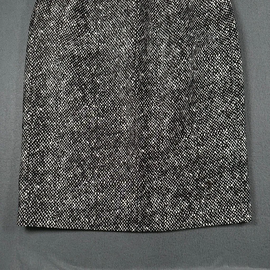 Rickie‎ Freeman Teri Jon Womens 10 Black White Print Silk Wool Pencil Skirt - Image 3