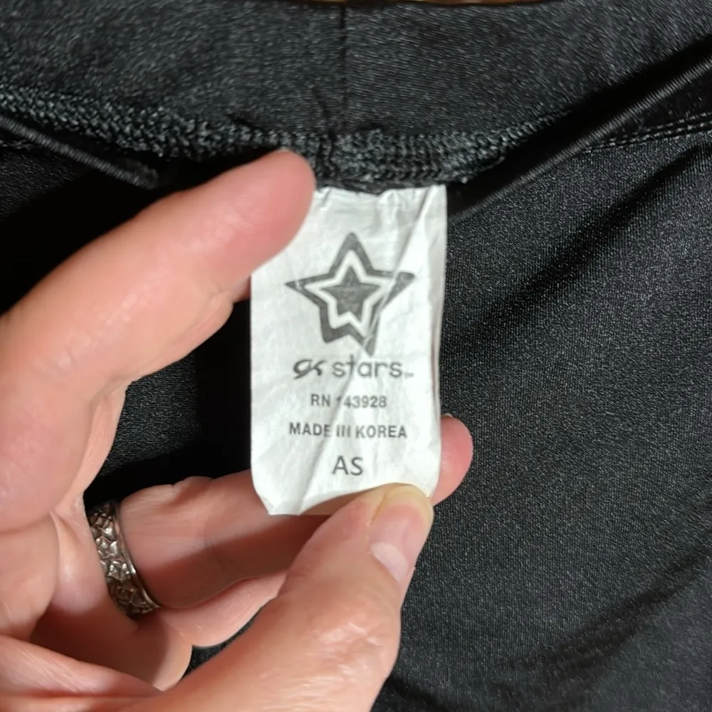 GK Stars Black Shorts Gymnastics/Dance/Active Size Adult Small - Image 5