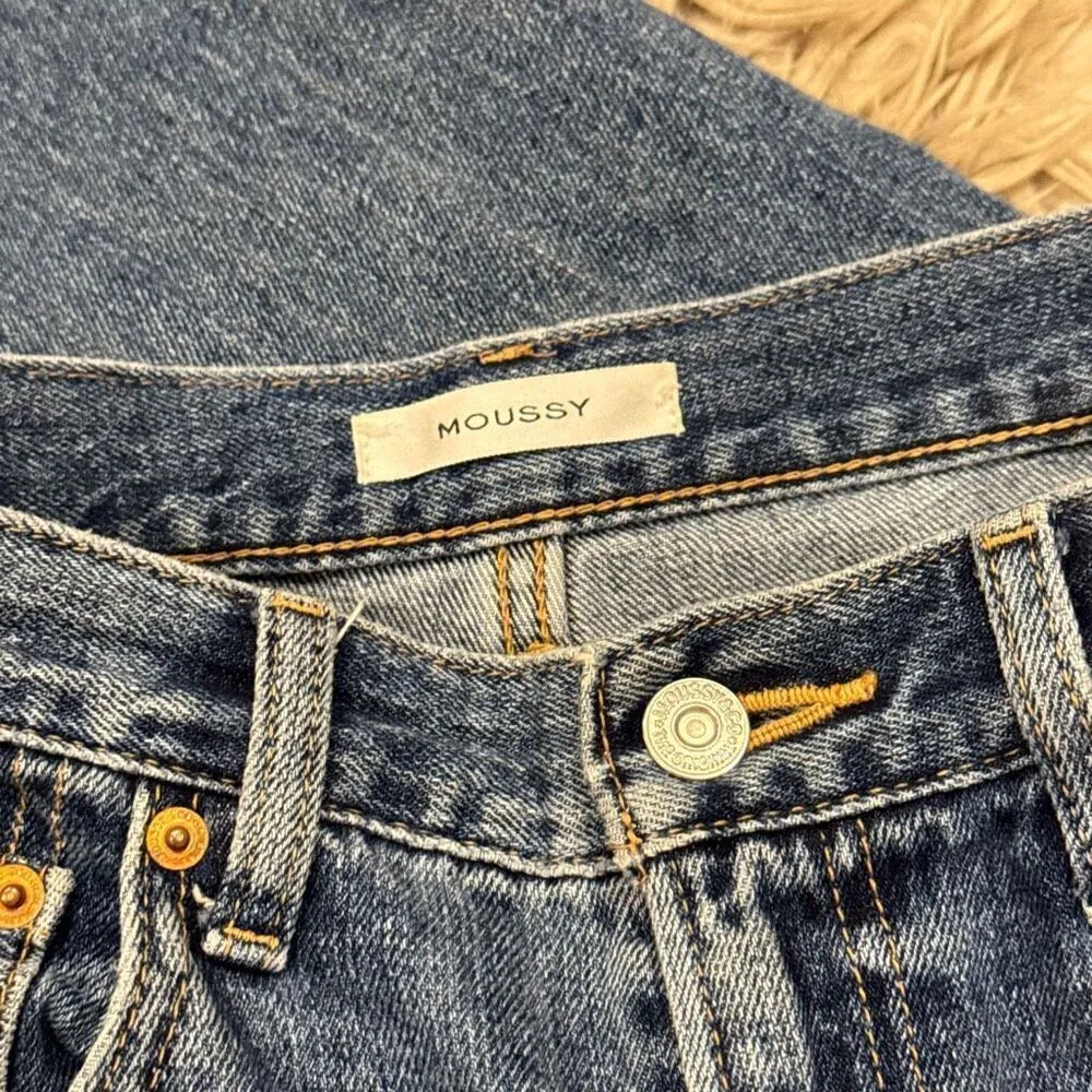 Moussy baggy knee slit Jeans size 25 Blue - Image 2