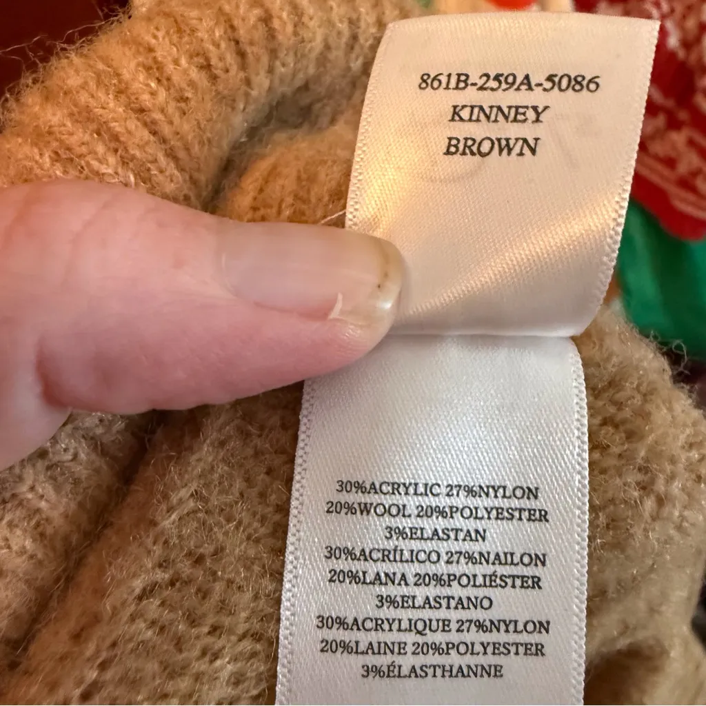 Rails KINNEY Womens Wool Blend Cable Knit Wide Leg Pants Size Small Brown Comfy - Image 7