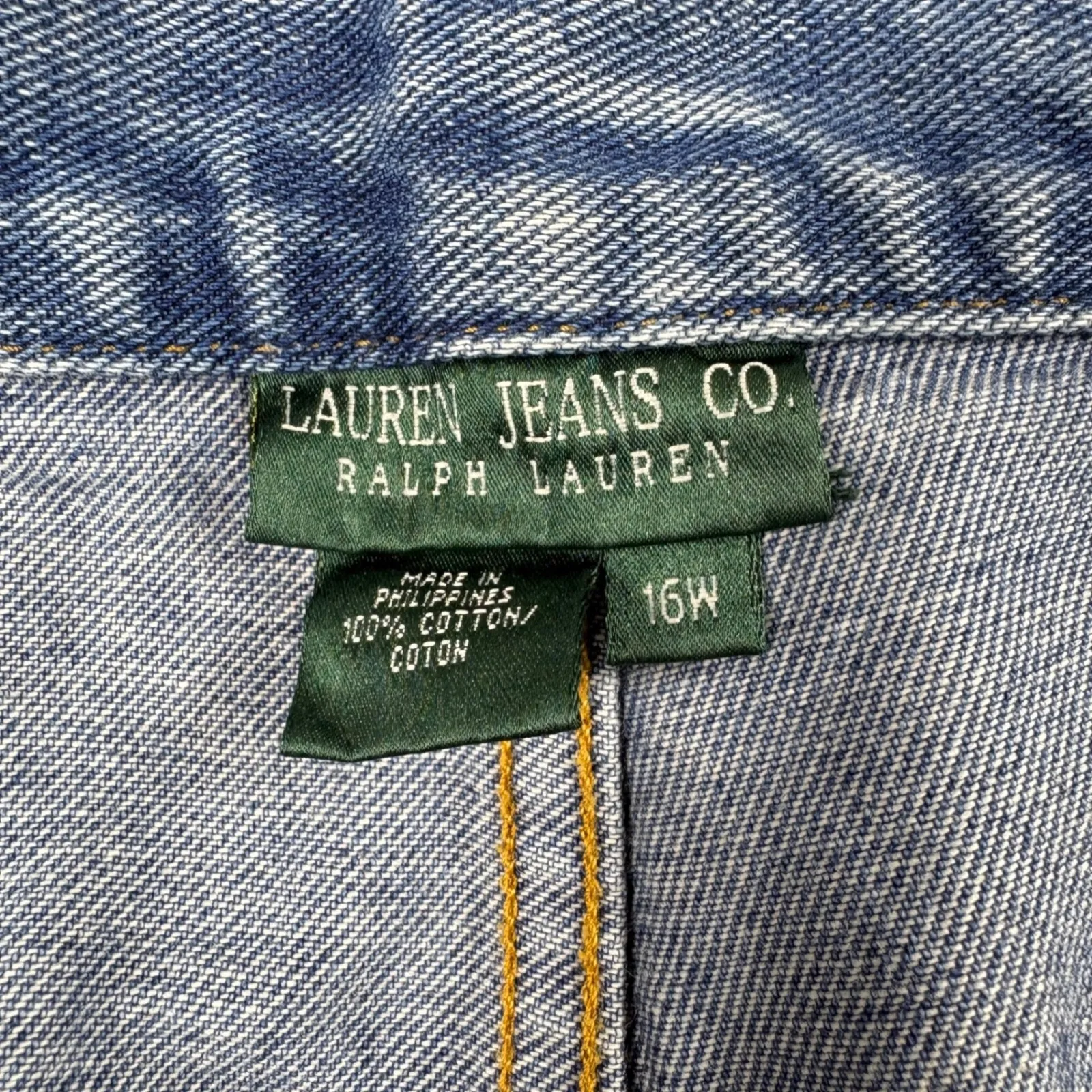 Vintage Lauren Jeans Co. Straight Leg Mom Jeans Light Wash Denim Plus Size 16W - Image 9