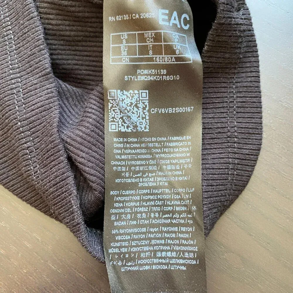 Guess Los Angeles Women's Small Long Sleeve Ribbed Bodycon Black Mini Dress Y2K - Image 16