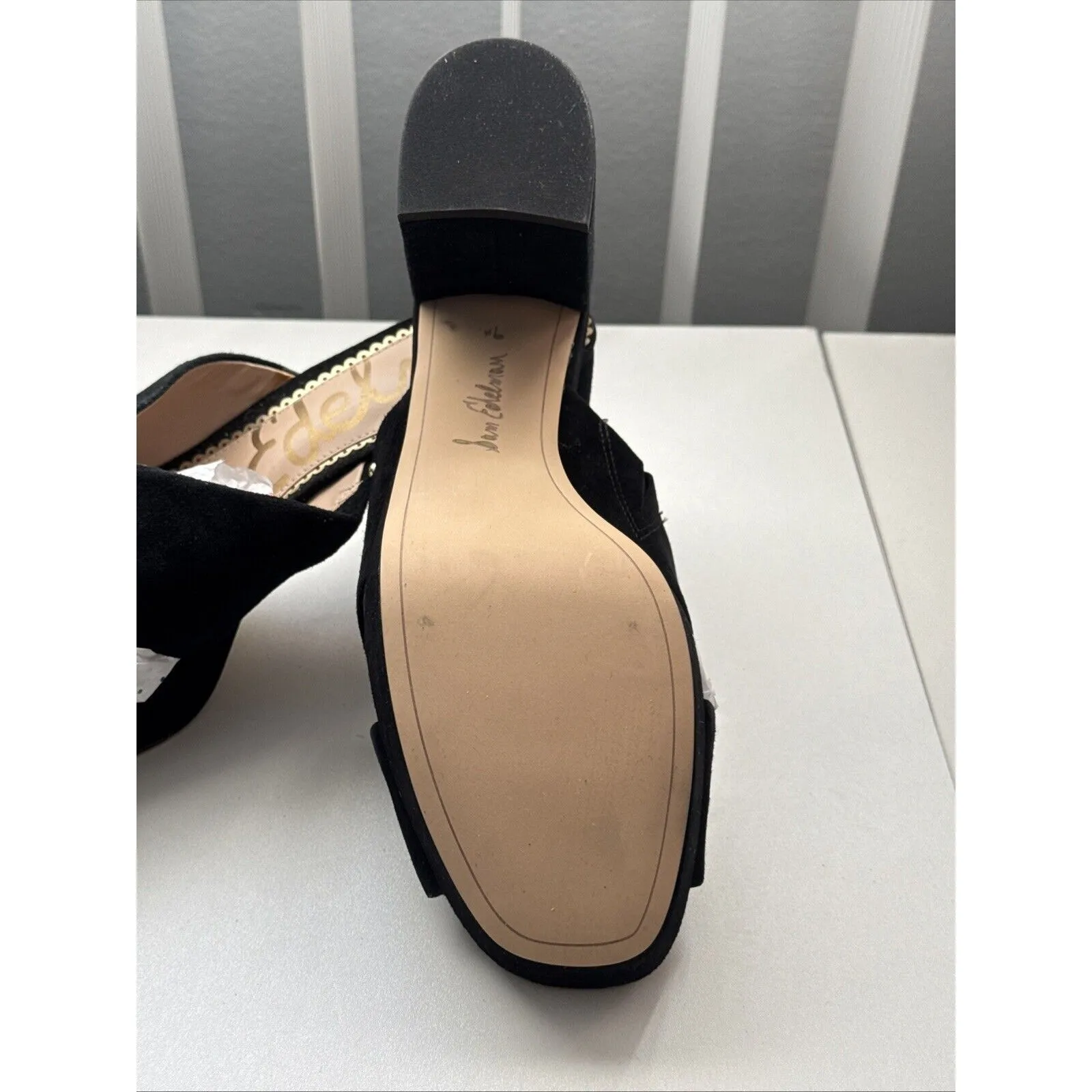 Sam Edelman Jayne Women’s Black Suede Leather Block Heel Sandals Size 9.5 - Image 8