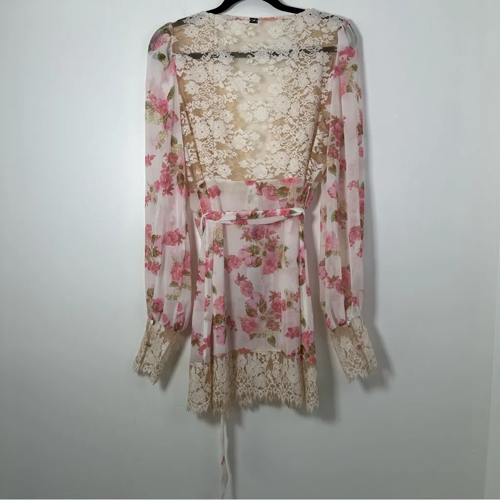 For Love & Lemons Victoria’s Secret Melrose Robe Size L NWT Lace Feminine - Image 4